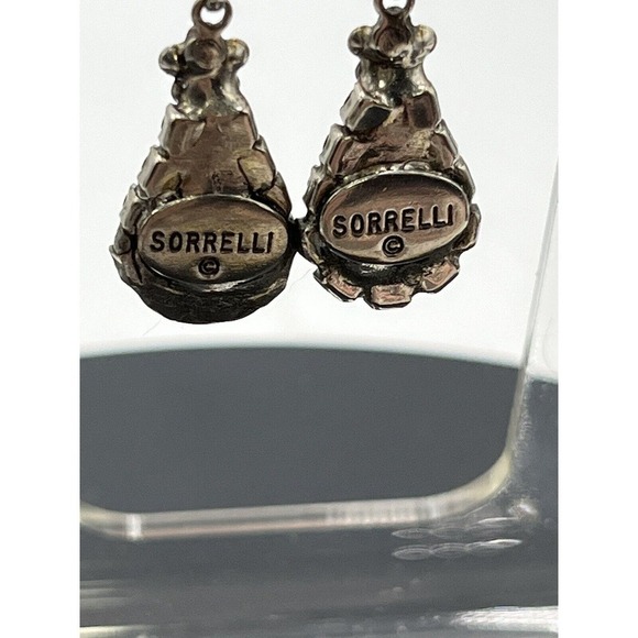Sorrelli Beautiful‎ Vintage Black Crystal Silver Tone Dangle Earrings - Picture 8 of 15